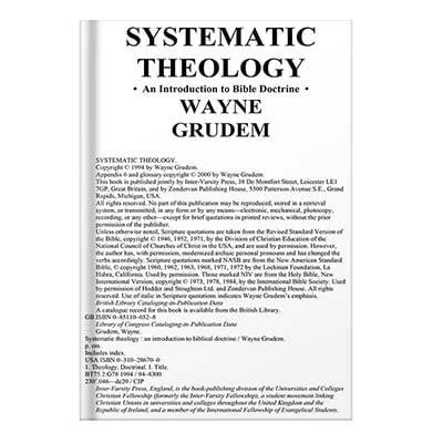 خرید و دانلود نسخه کامل کتاب Systematic Theology: An Introduction to Biblical Doctrine by Wayne Grudem_68c03820d6f7b.jpeg خرید و دانلود نسخه کامل کتاب Systematic Theology: An Introduction to Biblical Doctrine by Wayne Grudem