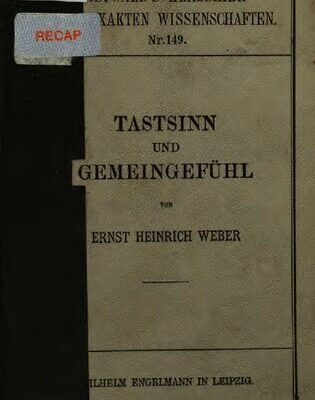 خرید و دانلود نسخه کامل کتاب Tastsinn und Gemeinschaftsgefühl