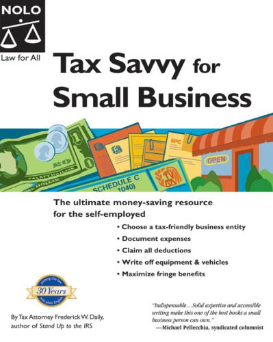 خرید و دانلود نسخه کامل کتاب Tax Savvy for Small Business 8th Edition (2004)