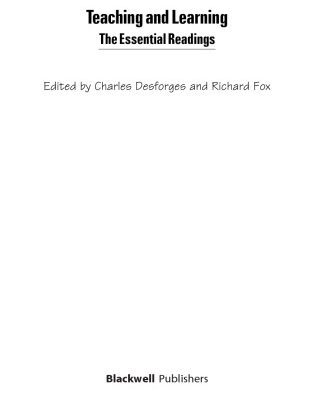 خرید و دانلود نسخه کامل کتاب Teaching and Learning: The Essential Readings (Essential Readings in Developmental Psychology)