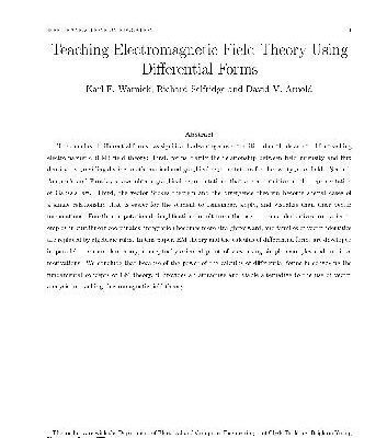خرید و دانلود نسخه کامل کتاب Teaching electromagnetic field theory using differential forms