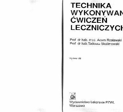 خرید و دانلود نسخه کامل کتاب Technika wykonywania cwiczen leczniczych