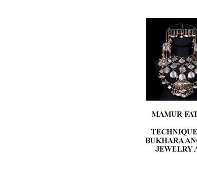 خرید و دانلود نسخه کامل کتاب Techniques of Bukhara Ancient Jewelry Art