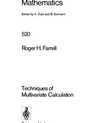 خرید و دانلود نسخه کامل کتاب Techniques of Multivariate Calculation