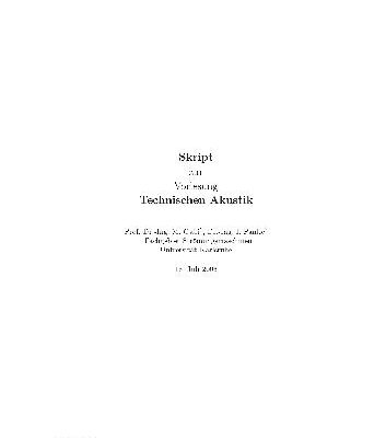 خرید و دانلود نسخه کامل کتاب Technische Akustik 001