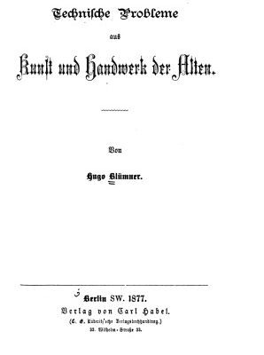 خرید و دانلود نسخه کامل کتاب Technische Probleme aus Kunst und Handwerk der Alten