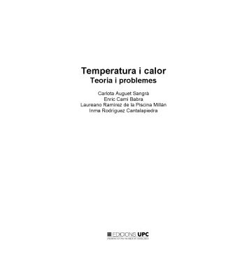 خرید و دانلود نسخه کامل کتاب Temperatura i calor; Teoria i problemes