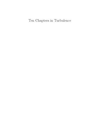 خرید و دانلود نسخه کامل کتاب Ten chapters in turbulence