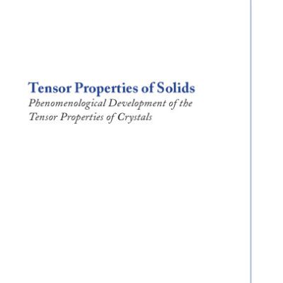 خرید و دانلود نسخه کامل کتاب Tensor properties of solids