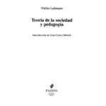 خرید و دانلود نسخه کامل کتاب Teoría de la sociedad y pedagogía