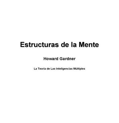 خرید و دانلود نسخه کامل کتاب Teoría de las inteligencias múltiples