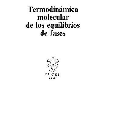 خرید و دانلود نسخه کامل کتاب Termodinámica molecular de los equilibrios de fases