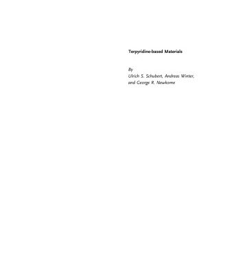 خرید و دانلود نسخه کامل کتاب Terpyridine-based Materials: For Catalytic, Optoelectronic and Life Science Applications