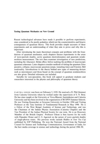 خرید و دانلود نسخه کامل کتاب Testing Quantum Mechanics on New Ground_68bd512a90f2d.jpeg خرید و دانلود نسخه کامل کتاب Testing Quantum Mechanics on New Ground