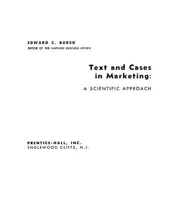 خرید و دانلود نسخه کامل کتاب Text and Cases in Marketing: A scientific approach