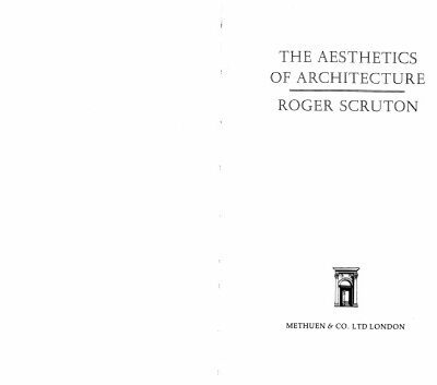 خرید و دانلود نسخه کامل کتاب The Aesthetics of Architecture