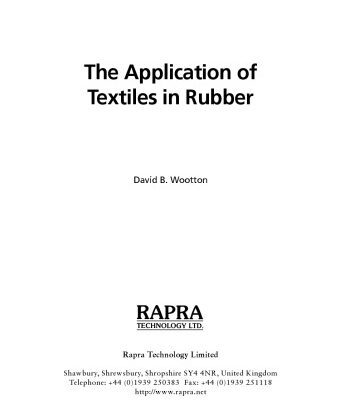 خرید و دانلود نسخه کامل کتاب The Application of Textiles in Rubber