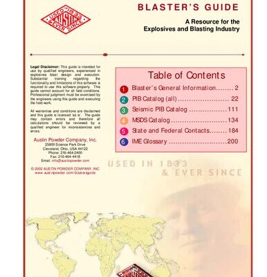 خرید و دانلود نسخه کامل کتاب The Blaster’s Guide: A Resource for the Explosives and Blasting Industry