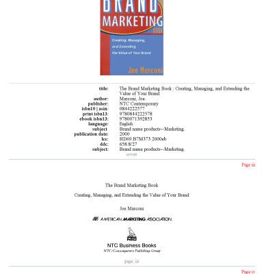 خرید و دانلود نسخه کامل کتاب The Brand Marketing Book