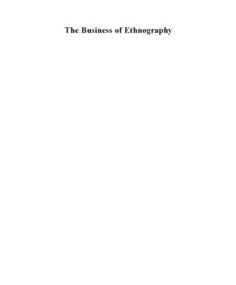 خرید و دانلود نسخه کامل کتاب The Business of Ethnography: Strategic Exchanges, People and Organizations
