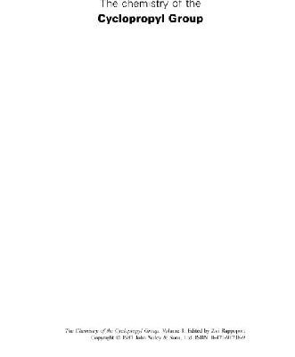 خرید و دانلود نسخه کامل کتاب The Chemistry of Cyclopropyl Group