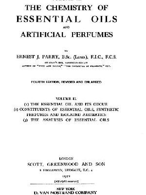 خرید و دانلود نسخه کامل کتاب The chemistry of essential oils and artificial perfumes