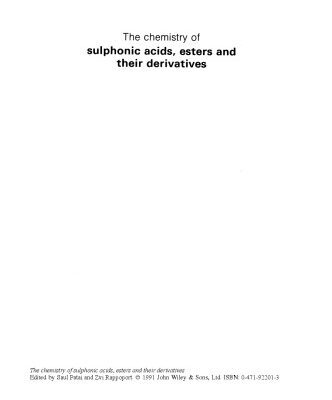 خرید و دانلود نسخه کامل کتاب The chemistry of sulphonic acids, esters, and their derivatives