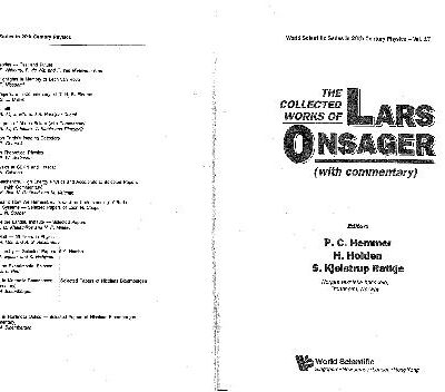 خرید و دانلود نسخه کامل کتاب The Collected Works of Lars Onsager: With Commentary