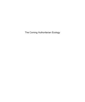 خرید و دانلود نسخه کامل کتاب The Coming Authoritarian Ecology
