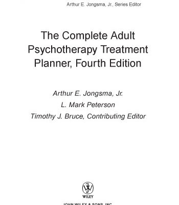 خرید و دانلود نسخه کامل کتاب The Complete Adult Psychotherapy Treatment Planner, 4th edition (Practice Planners)