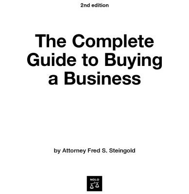 خرید و دانلود نسخه کامل کتاب The Complete Guide to Buying a Business