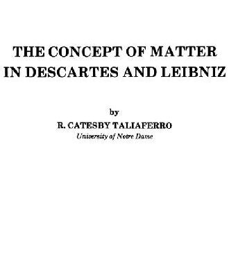 خرید و دانلود نسخه کامل کتاب The concept of matter in Descartes and Leibniz