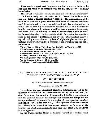 خرید و دانلود نسخه کامل کتاب The Correspondence Principle in the Statistical Interpretation of Quantum Mechanics