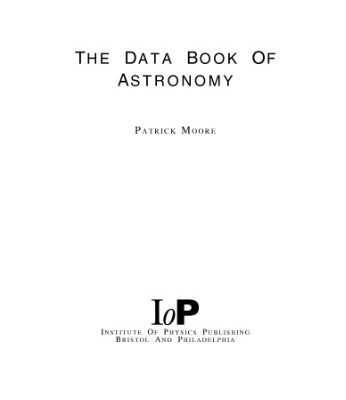 خرید و دانلود نسخه کامل کتاب The data book of astronomy