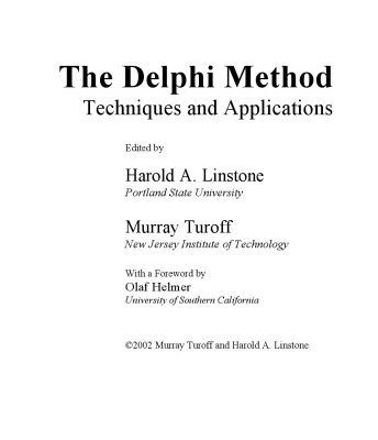 خرید و دانلود نسخه کامل کتاب The Delphi Method: Techniques and Applications