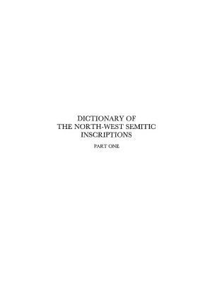 خرید و دانلود نسخه کامل کتاب The Dictionary of the North-West Semitic Inscriptions (Handbook of Oriental Studies Handbuch Der Orientalistik)