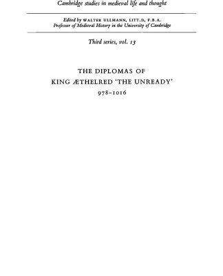 خرید و دانلود نسخه کامل کتاب The Diplomas of King Aethlred ’the Unready’ 978-1016