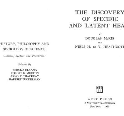 خرید و دانلود نسخه کامل کتاب The Discovery of Specific and Latent Heats
