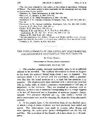 خرید و دانلود نسخه کامل کتاب The Displacements of the Capillary Electrometer, for Progressive Dilutions of the Electrolyte