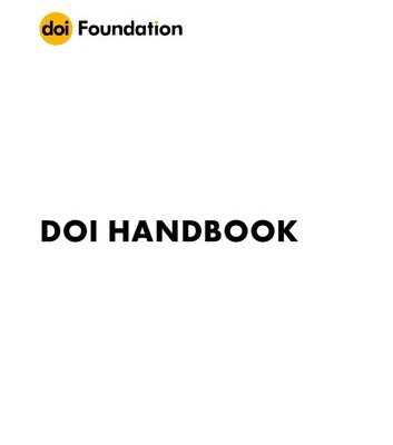 خرید و دانلود نسخه کامل کتاب The DOI Handbook