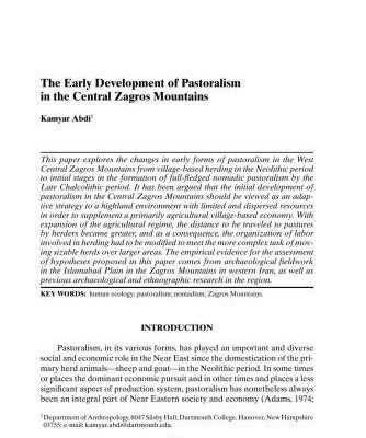 خرید و دانلود نسخه کامل کتاب The Early Development of Pastoralism in the Central Zagros Mountains