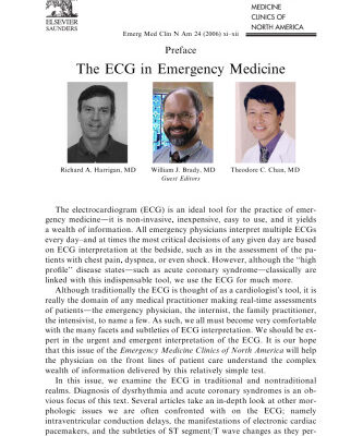 خرید و دانلود نسخه کامل کتاب The ECG in Emergency Medicine