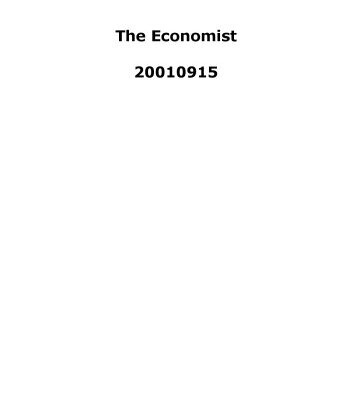 خرید و دانلود نسخه کامل کتاب The Economist – 15 September 2001
