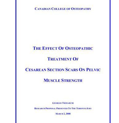 خرید و دانلود نسخه کامل کتاب The effect of osteopathic treatment of Cesarean section Scars on pelvic muscle strength