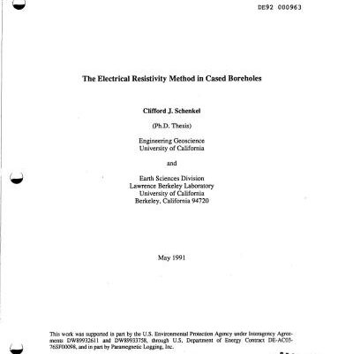 خرید و دانلود نسخه کامل کتاب The Electrical Resistivity Method in Cased Boreholes