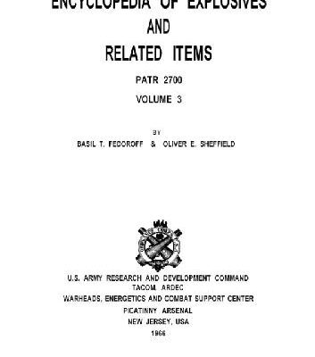 خرید و دانلود نسخه کامل کتاب The Encyclopedia of Explosives and Related Items exri