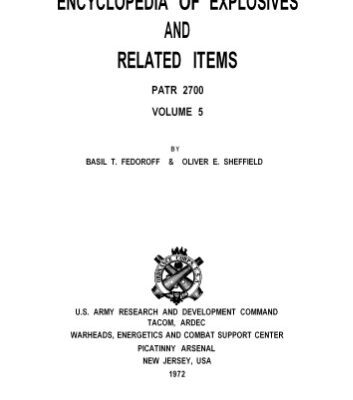 خرید و دانلود نسخه کامل کتاب The Encyclopedia of Explosives and Related Items exri