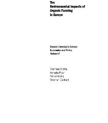 خرید و دانلود نسخه کامل کتاب The Environmental Impacts of Organic Farming in Europe