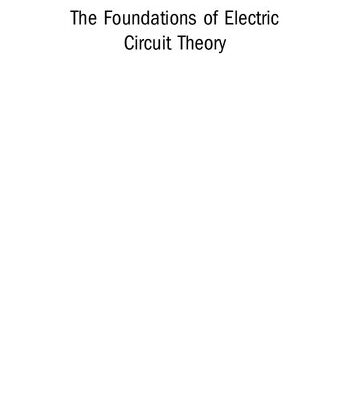خرید و دانلود نسخه کامل کتاب The Foundations of Electric Circuit Theory