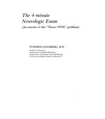خرید و دانلود نسخه کامل کتاب The Four-Minute Neurologic Exam